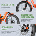ABORON 3.0 Fat Tire Electric Trike for Senior Foldable E - Bike, 500W Motorized Tricycle Adult 20" Folding 3 Wheel Electric Commute Bike Trike W/48V