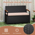 Tangkula 46 Gallon Outdoor Bench with Storage