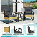 Tangkula 3 Pieces Outdoor Rocking Chairs Set for Garden