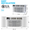 M Optimized 12000BTU Window Air Conditioner with Wi - Fi Enabled, Remote Control, Air Conditioner Window Unit Cooling up to 550sq.ft, 115V Window AC