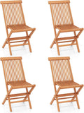 Tangkula Outdoor Folding Chairs with High Back and Slatted Seat