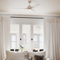 Vaxcel Curtiss Satin Brass Mid - Century Modern MCM Wood Propeller Ceiling Fan with LED Light Kit and Remote