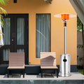 50,000 BTU Propane Patio Heater, Standing Stainless Steel Outdoor Heater with Wheels, Triple Protection, CSA Certified for Deck & Commercial