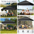 GVDV Canopy Tent, 10x10 Ft Easy Pop up Outdoor Canopy Tent, Portable Straight Leg Gazebo Instant Canopy, Blue