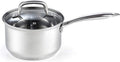 Cook N Home Pots and Pans Stainless Steel, 8-Piece Induction Pot Kitchen Cookware Set, Silver, Oven Safe