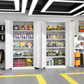 SOLAURA 71" Metal Garage Storage Cabinet with Locking Doors and Adjustable Shelves for Home, Office(Black)