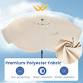 Tangkula 10 FT Solar Patio Umbrella with Base Included