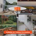50,000 BTU Propane Patio Heater, Standing Stainless Steel Outdoor Heater with Wheels, Triple Protection, CSA Certified for Deck & Commercial