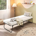 Cot Size Rollaway Guest Bed with Memory Foam Mattress, 75"x31" Portable Folding Bed with Heavy - Duty Metal Frame for Home Office Small Spaces