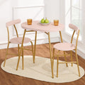 Best Choice Products 3 Piece Modern Oval Dining Table Set, Small Kitchen Dinette W/ 2 Chairs Black/Black