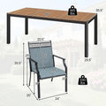 Tangkula 9 Pieces Patio Dining Set for 8 Outdoor Rectangular Patio Table