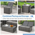 AECOJOY 7 PCS Outdoor Patio Furniture Sets with 2 Storage Boxes, Grey