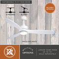 Vaxcel Curtiss Satin Brass Mid - Century Modern MCM Wood Propeller Ceiling Fan with LED Light Kit and Remote