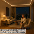 7-Piece Crown Molding with LED Duct Kit, 55.12 ft Waterproof Channel for Ambient Home Accent Lighting and LED Strip Installation