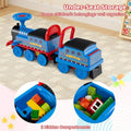 6V 2 - Seater Ride On Train with Detachable Carriage, Under - Seat Storage, Whistle & Flashing LED Lights, Trackless Electric Ride On Toy for Kids