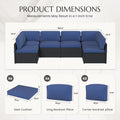 AECOJOY Outdoor Cushions for Patio Furniture 14PCS Outdoor Cushion Covers Replacement Washable with Zipper