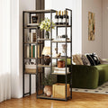 Tangkula 71” Tall Bookshelf 12 Storage Shelves Heavy-Duty Metal Frame Modern Freestanding Plant Display Rack
