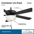 Minka Aire Fans - Contractor II Uni - Pack - 5 Blade Ceiling Fan with Light Kit - 18