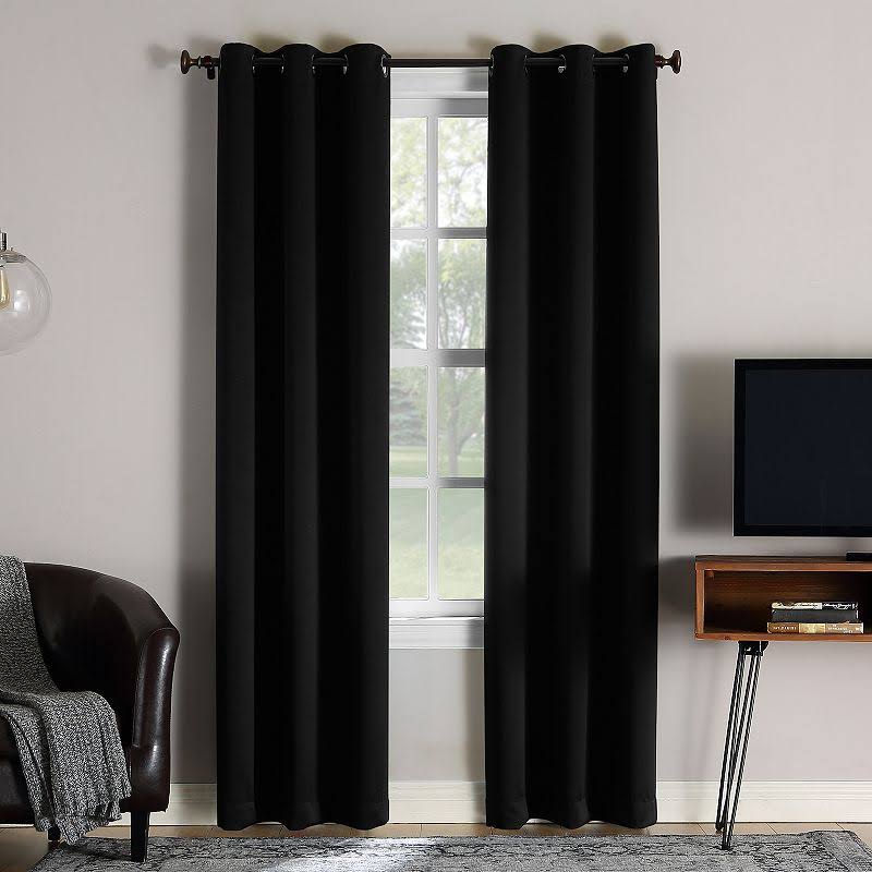 Sun Zero Extreme 2-Pack Norway Theater Grade 100% Blackout Window Curtain 40X84