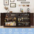 71" Tall Farmhouse Kitchen Pantry Cabinet, 5 Layers Storage Cabinet with Adjustable Shelves, Farmhouse Pantry Cabinet with 4 Barn Doors