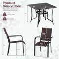 Tangkula 5 Pieces Patio Dining Set for 4 with Umbrella Hole