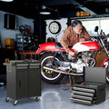 2 - in - 1 Rolling Tool Chest, 5-Drawer Tool Storage Cabinet with Wheels, Adjustable Shelf, Tool Box Organizer for Garage Warehouse Workshop