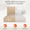 AECOJOY Outdoor Cushions for Patio Furniture 14PCS Outdoor Cushion Covers Replacement Washable with Zipper