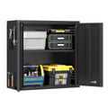 Topass Metal Wall Cabinet with Lockgarage Storage Cabinet, Wall - Mounted Utility Cabinet with Adjustable Shelf & Locking Doors