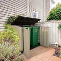 Keter Store It Out MAX Horizontal Durable Resin Outdoor Storage Shed with Heavy Duty Floor and Locking Latch and Double Doors, Beige