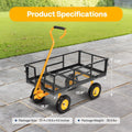 SPECSTAR Mesh Steel Garden Cart 880 lb Capacity, 38" x 21" Folding Utility Wagon with 10 in Wheels