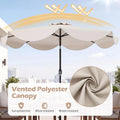 Tangkula 9 FT Solar Patio Umbrella with Base Included