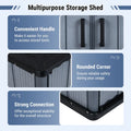 Tangkula 23.5 Cu.ft Outdoor Storage Box with Floor & Lockable Door