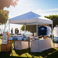 GVDV Canopy Tent, 10x10 Ft Easy Pop up Outdoor Canopy Tent, Portable Straight Leg Gazebo Instant Canopy, Blue