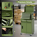 2 - in - 1 Rolling Tool Chest, 5-Drawer Tool Storage Cabinet with Wheels, Adjustable Shelf, Tool Box Organizer for Garage Warehouse Workshop