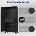 AECOJOY 71" Metal Garage Storage Cabinet with Drawers and Wheel