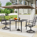 AECOJOY 360° Patio Swivel Chairs Set of 2, High-Back All-Weather Outdoor Seating