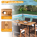 Tangkula 7 Pieces Patio Dining Table Set for Garden