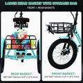 ABORON 3.0 Fat Tire Electric Trike for Senior Foldable E - Bike, 500W Motorized Tricycle Adult 20" Folding 3 Wheel Electric Commute Bike Trike W/48V