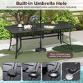 Tangkula 9 Piece Outdoor Dining Set 76” Rectangular Patio Table