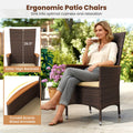 Tangkula Patio High Back Rattan Dining Chairs Set of 2/4