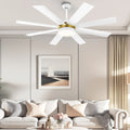 Dextrus 60 in Modern LED Outdoor/ Indoor Ceiling Fan with Remote Control