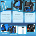 Electric Pressure Washer 5000PSI - Max 3.6GPM Power Washer Touch Screen Adjustable Pressure, 4 Nozzles and 500 ml Foam Cannon Power Washer Cleaning for Patio Blue