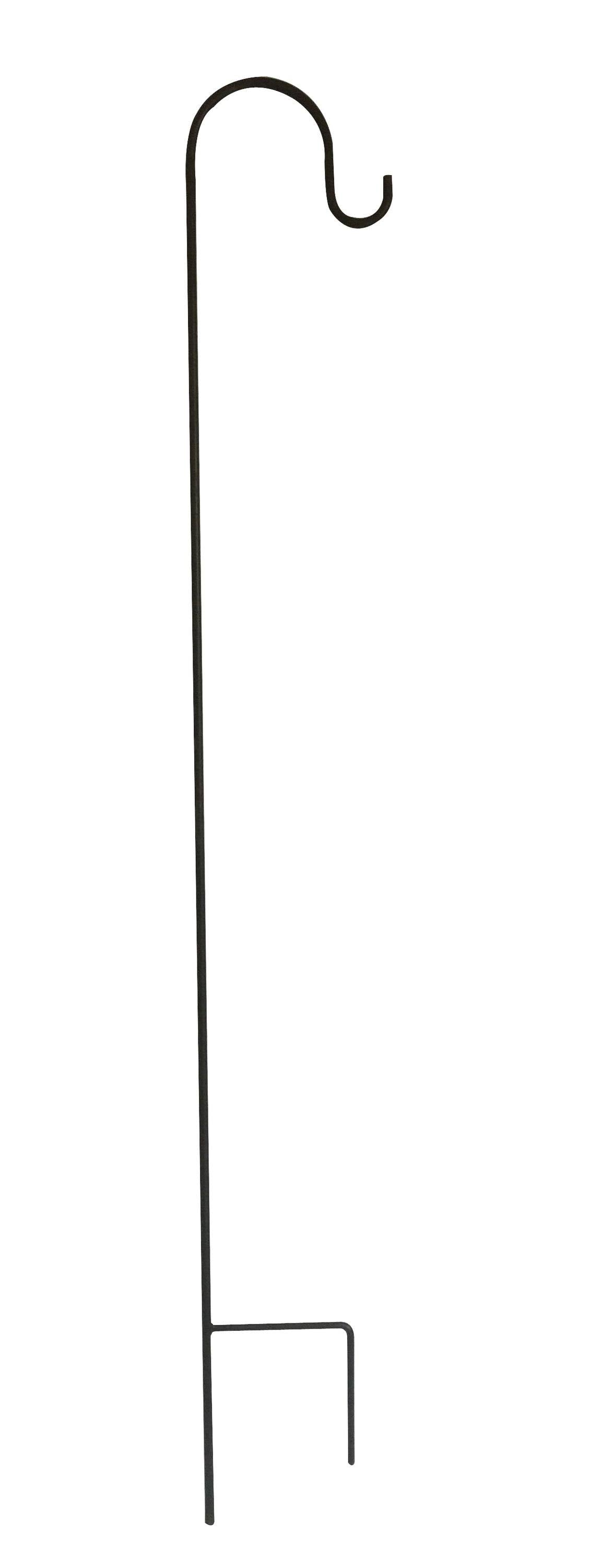 Garden Accents 90-in Black Powder Coated Metal Shepherd's Hook 84600L
