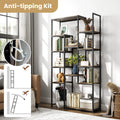 Tangkula 71” Tall Bookshelf 12 Storage Shelves Heavy-Duty Metal Frame Modern Freestanding Plant Display Rack