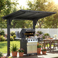 AECOJOY 8' x 5' Lean to Grill Gazebo Hardtop Outdoor Pergola for Patio