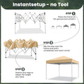 GVDV Canopy Tent, 10x10 Ft Easy Pop up Outdoor Canopy Tent, Portable Straight Leg Gazebo Instant Canopy, Blue
