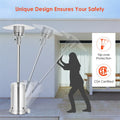 50,000 BTU Propane Patio Heater, Standing Stainless Steel Outdoor Heater with Wheels, Triple Protection, CSA Certified for Deck & Commercial
