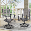 AECOJOY 360° Patio Swivel Chairs Set of 2, High-Back All-Weather Outdoor Seating