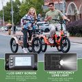 ABORON 3.0 Fat Tire Electric Trike for Senior Foldable E - Bike, 500W Motorized Tricycle Adult 20" Folding 3 Wheel Electric Commute Bike Trike W/48V