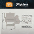 Highland Offset Charcoal Smoker and Grill in Black with 900 Sq. In. Cooking Space